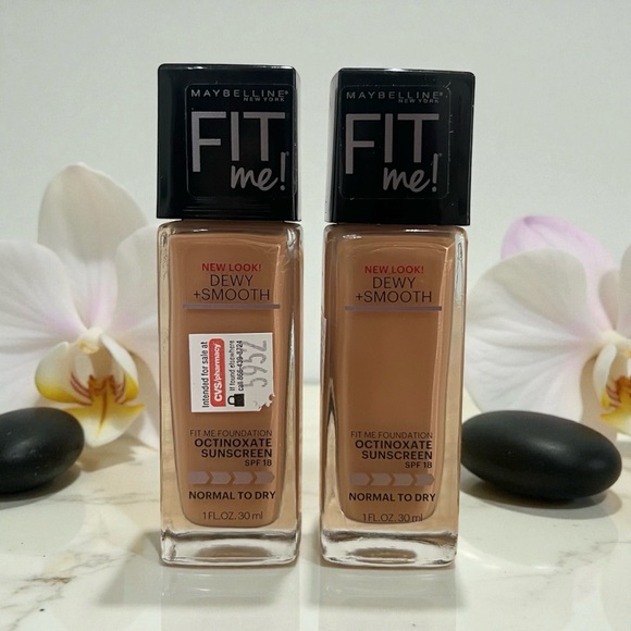 Maybelline Other - 2x Maybelline Fit Me Liquid Foundation 245 Classic Beige - Dewy + Smooth SPF 18